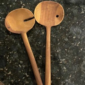 Crate and Barrel wooden serving utensils